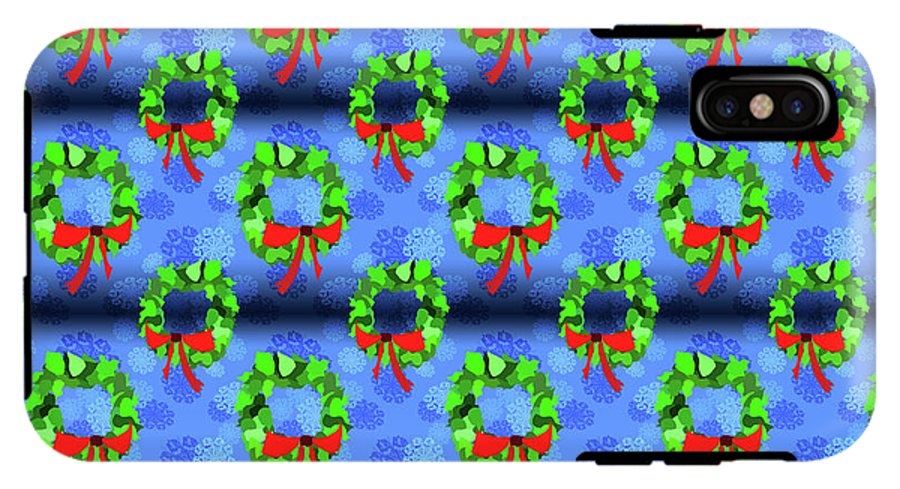Wreath Christmas Pattern - Phone Case