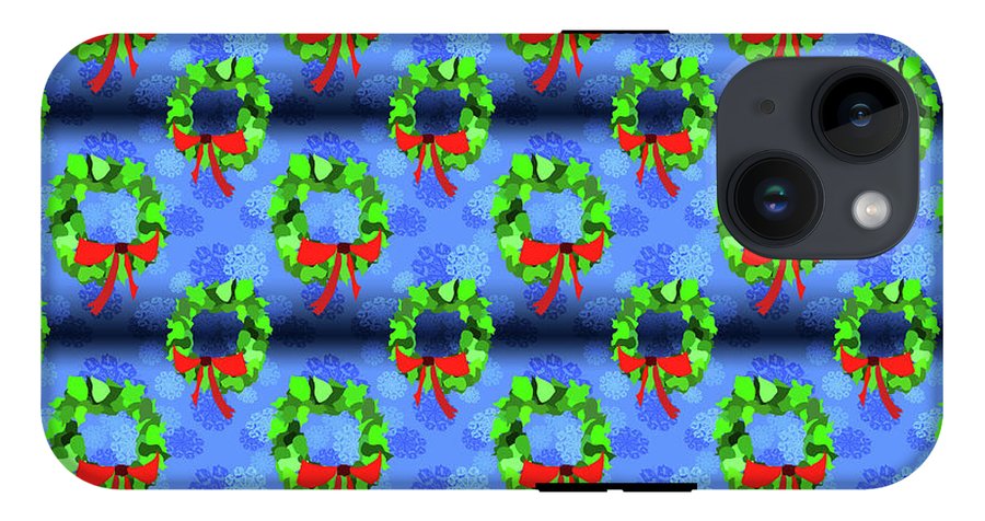 Wreath Christmas Pattern - Phone Case