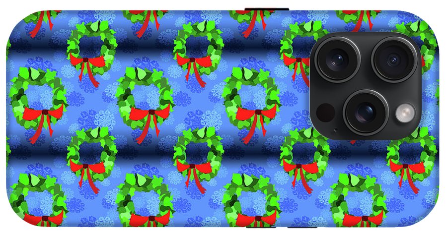 Wreath Christmas Pattern - Phone Case