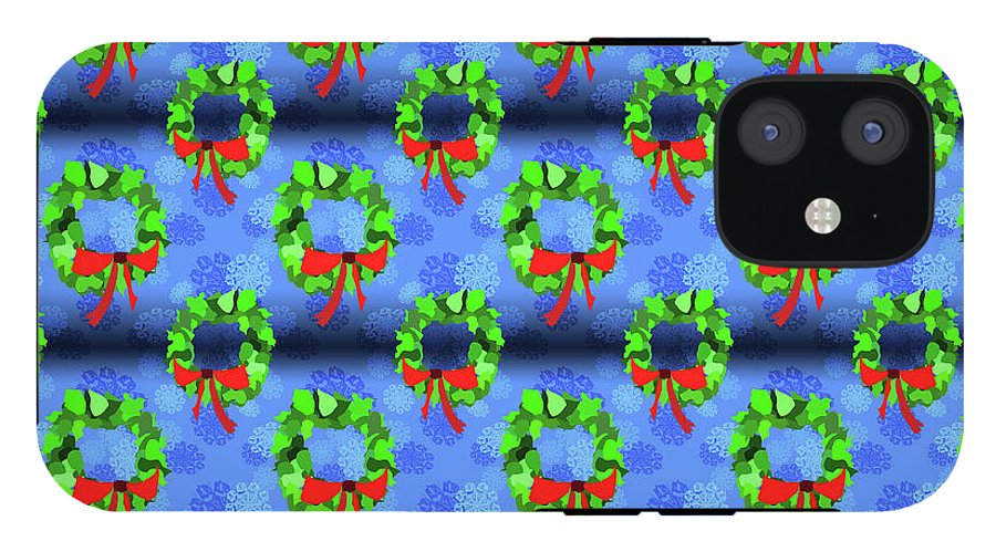 Wreath Christmas Pattern - Phone Case
