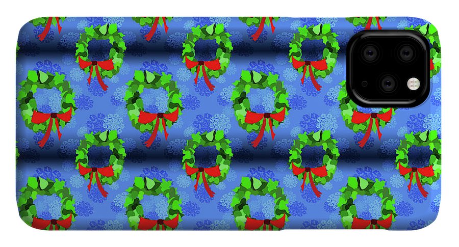 Wreath Christmas Pattern - Phone Case