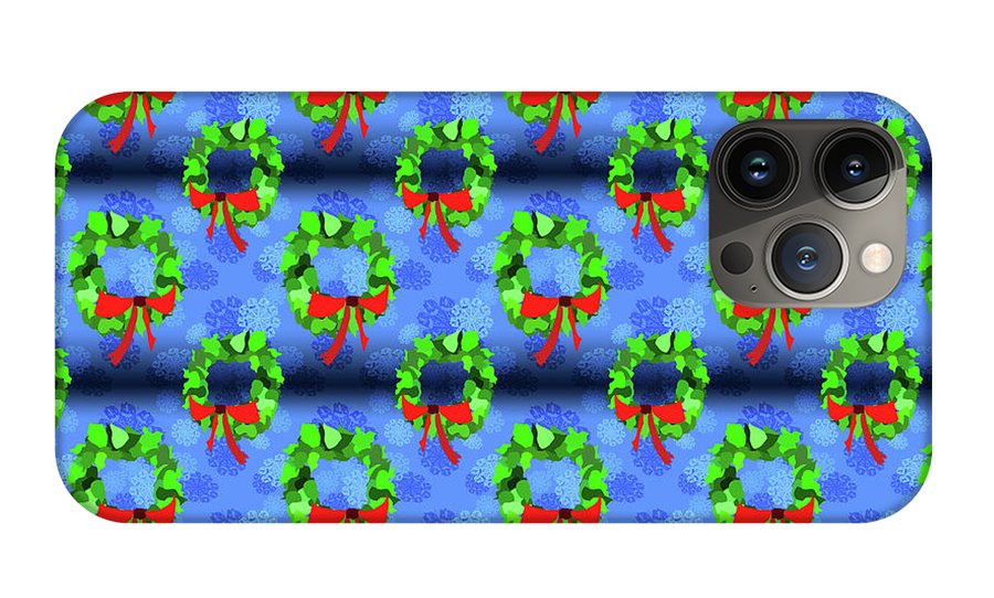 Wreath Christmas Pattern - Phone Case