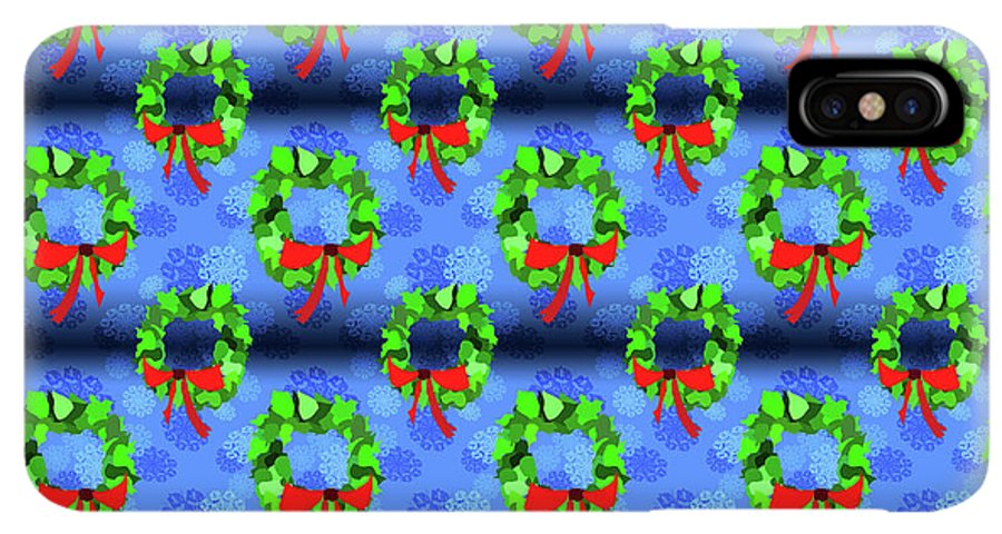 Wreath Christmas Pattern - Phone Case