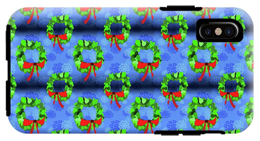 Wreath Christmas Pattern - Phone Case