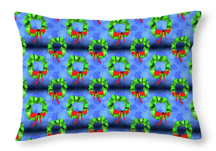 Wreath Christmas Pattern - Throw Pillow