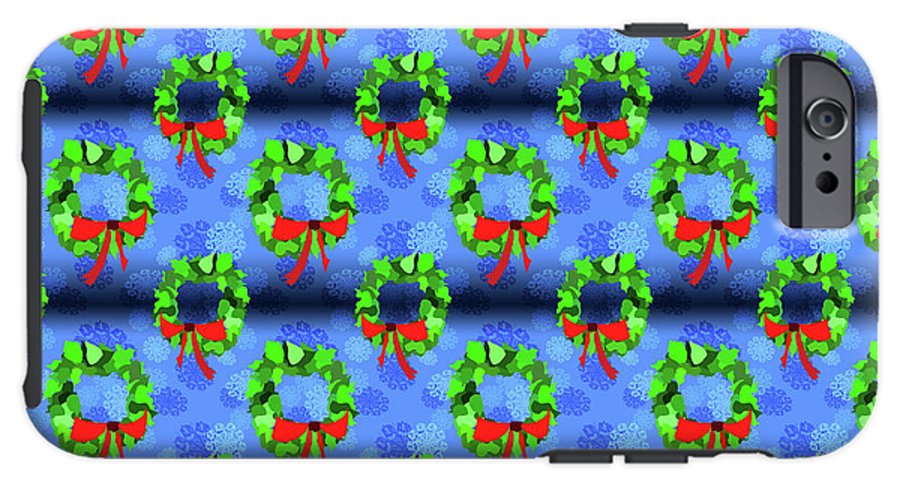 Wreath Christmas Pattern - Phone Case