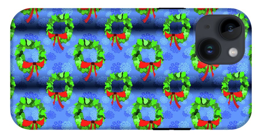 Wreath Christmas Pattern - Phone Case