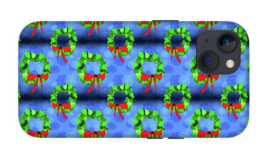 Wreath Christmas Pattern - Phone Case