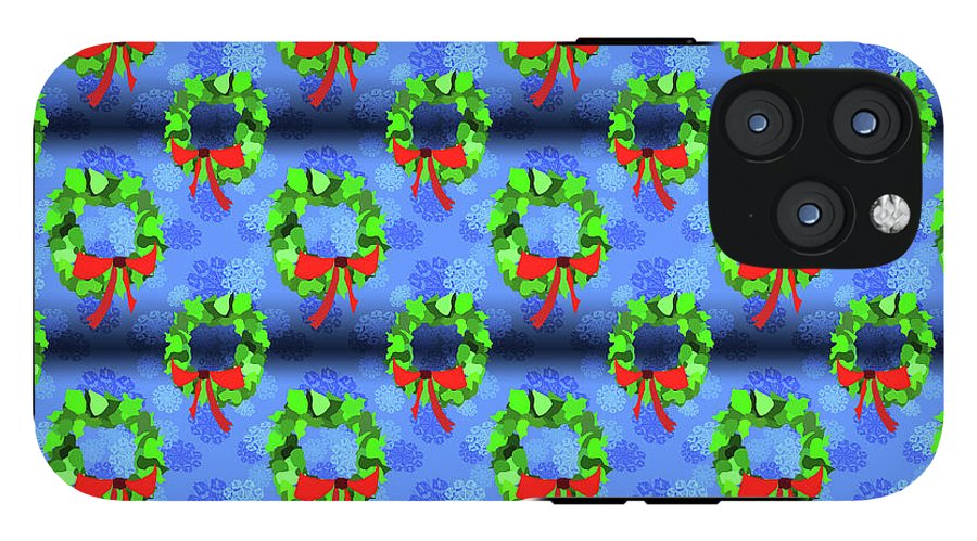 Wreath Christmas Pattern - Phone Case