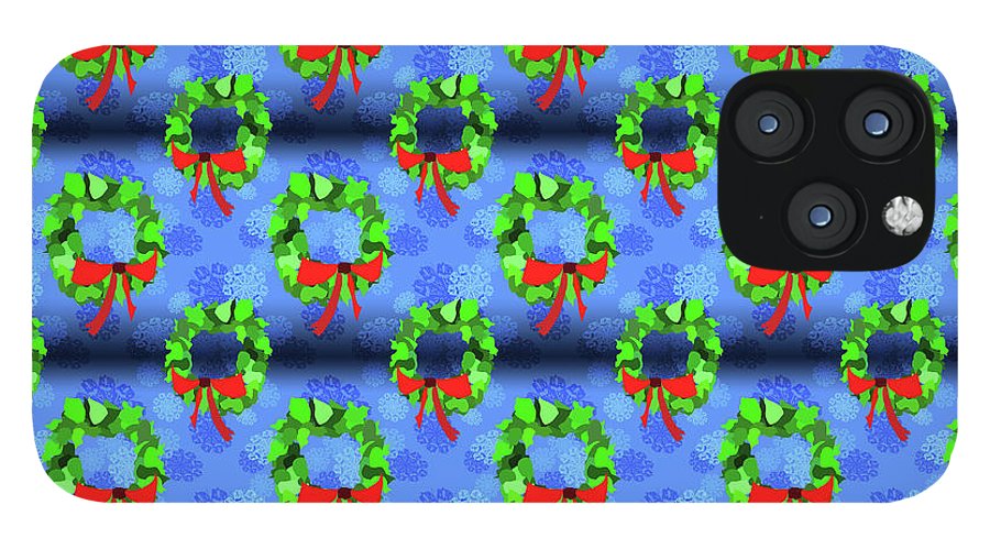 Wreath Christmas Pattern - Phone Case