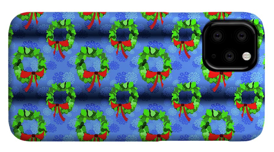 Wreath Christmas Pattern - Phone Case