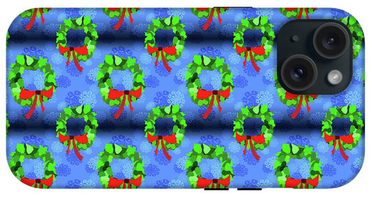 Wreath Christmas Pattern - Phone Case