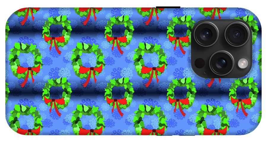 Wreath Christmas Pattern - Phone Case