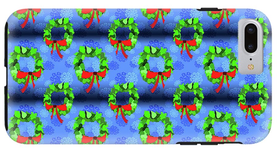Wreath Christmas Pattern - Phone Case