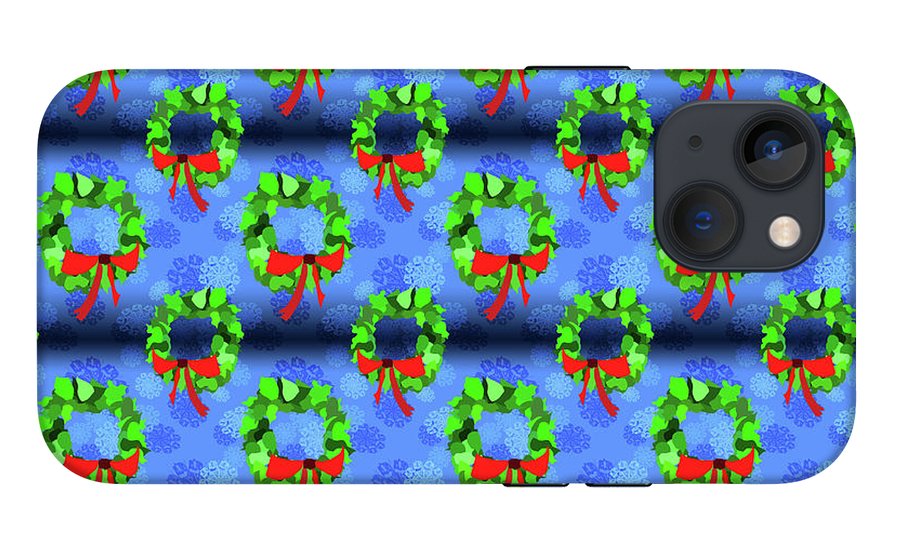 Wreath Christmas Pattern - Phone Case