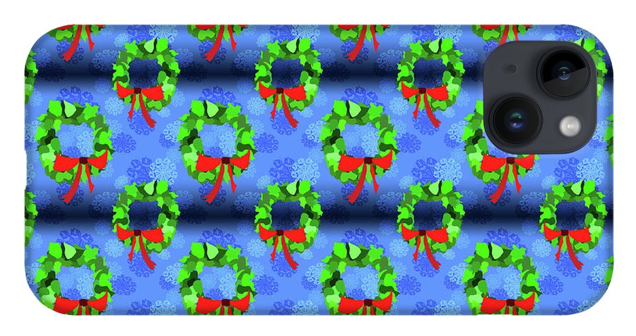 Wreath Christmas Pattern - Phone Case