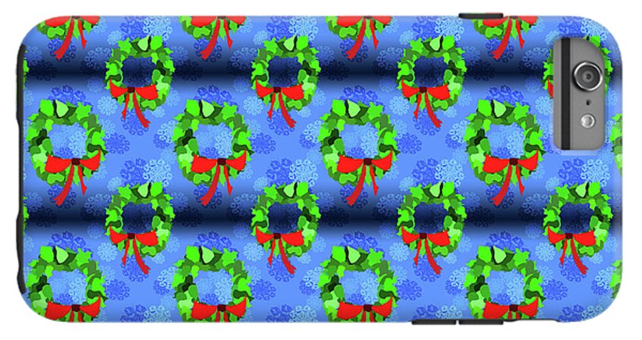 Wreath Christmas Pattern - Phone Case