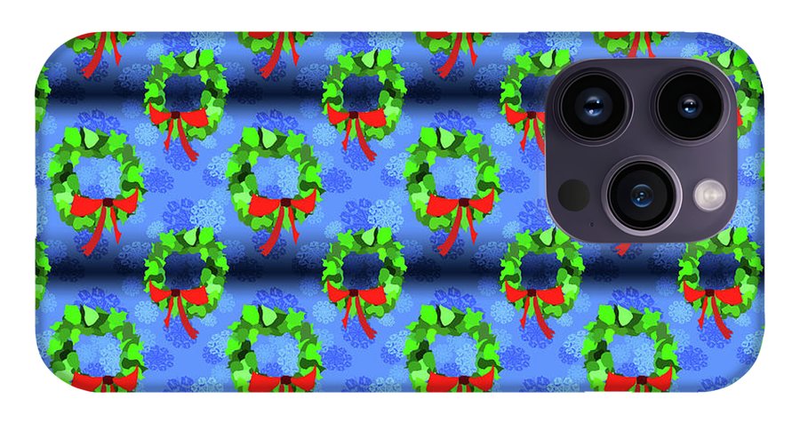 Wreath Christmas Pattern - Phone Case