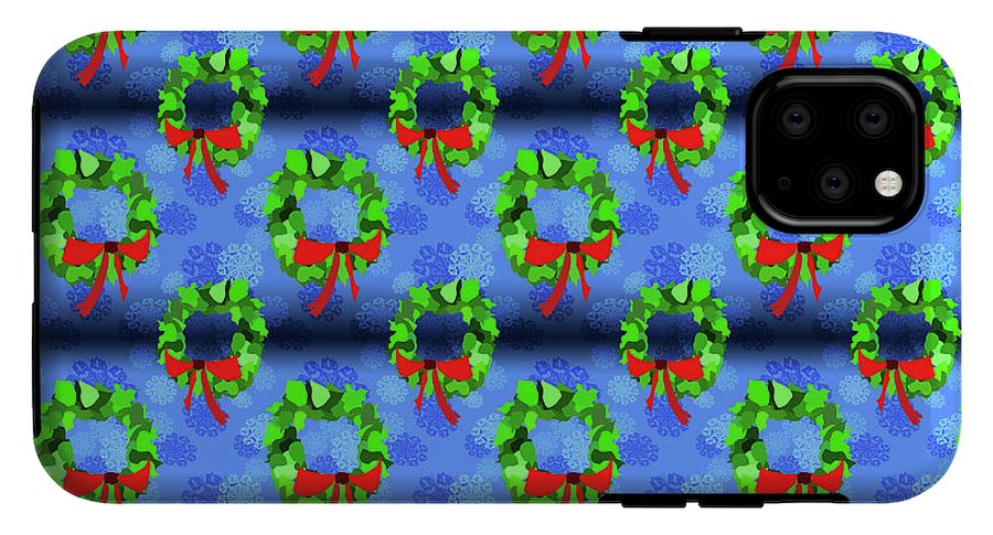 Wreath Christmas Pattern - Phone Case