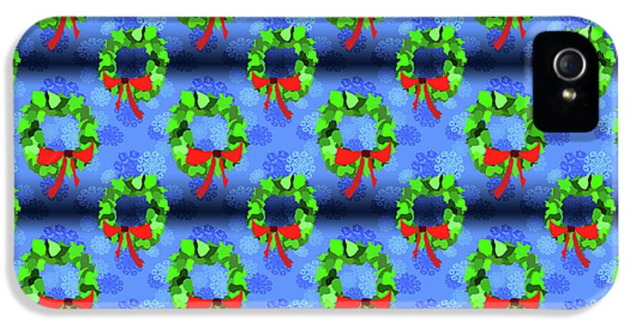 Wreath Christmas Pattern - Phone Case