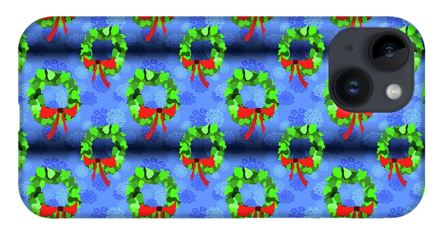 Wreath Christmas Pattern - Phone Case