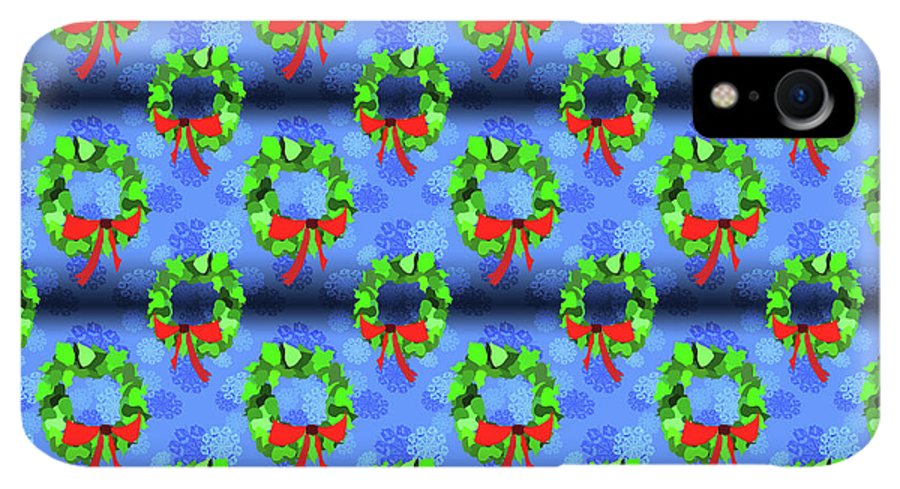 Wreath Christmas Pattern - Phone Case