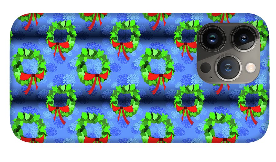Wreath Christmas Pattern - Phone Case