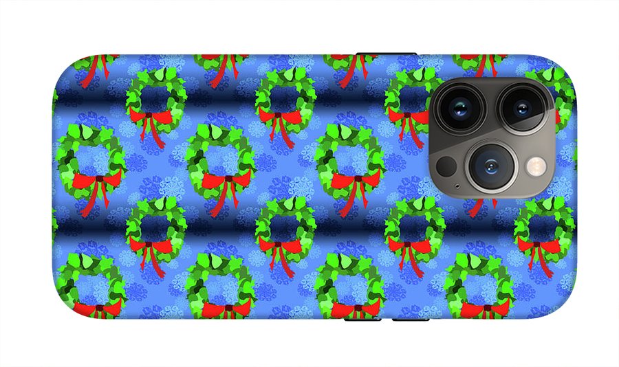 Wreath Christmas Pattern - Phone Case