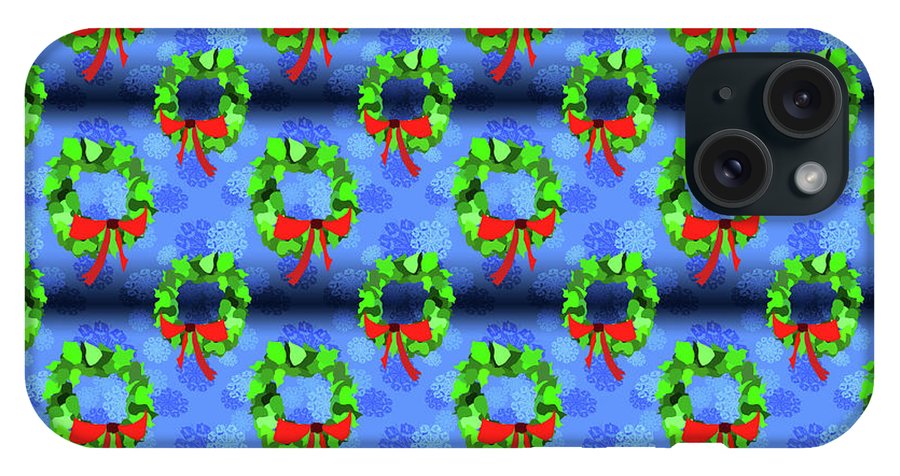 Wreath Christmas Pattern - Phone Case