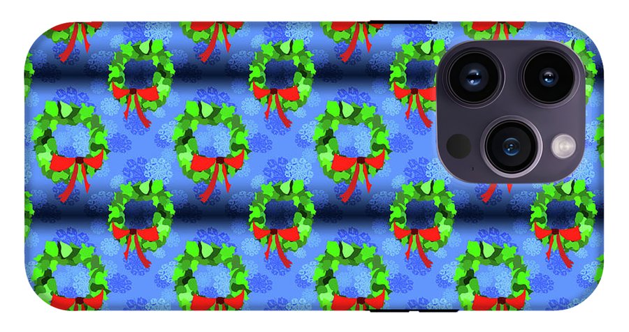 Wreath Christmas Pattern - Phone Case