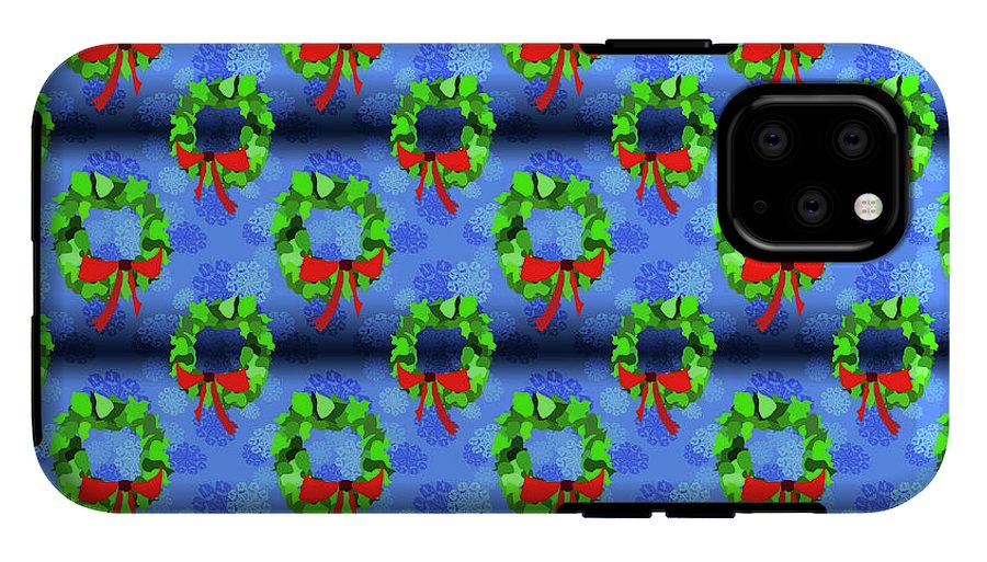 Wreath Christmas Pattern - Phone Case