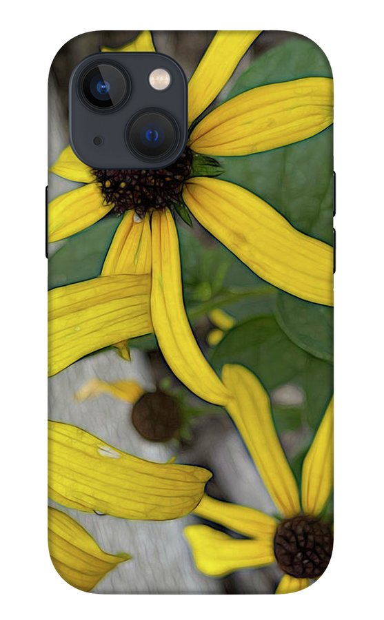 Yellow Cone Flower Close Up - Phone Case