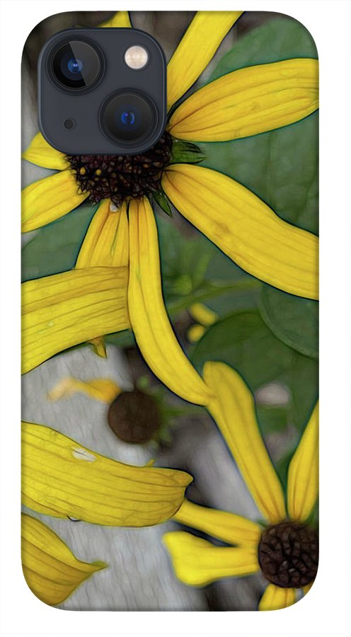Yellow Cone Flower Close Up - Phone Case