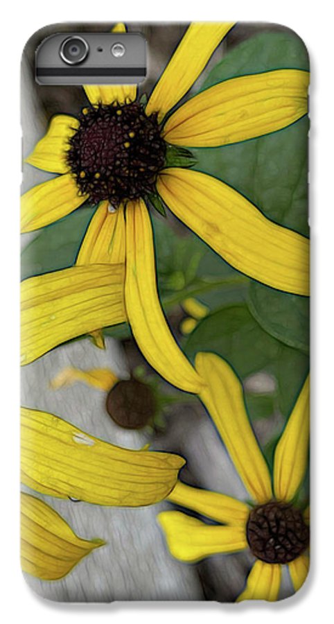 Yellow Cone Flower Close Up - Phone Case