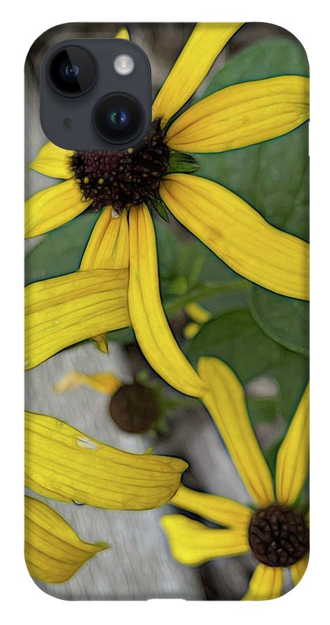Yellow Cone Flower Close Up - Phone Case