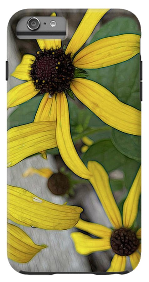 Yellow Cone Flower Close Up - Phone Case