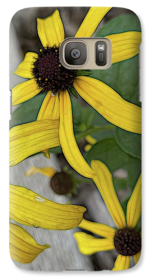 Yellow Cone Flower Close Up - Phone Case