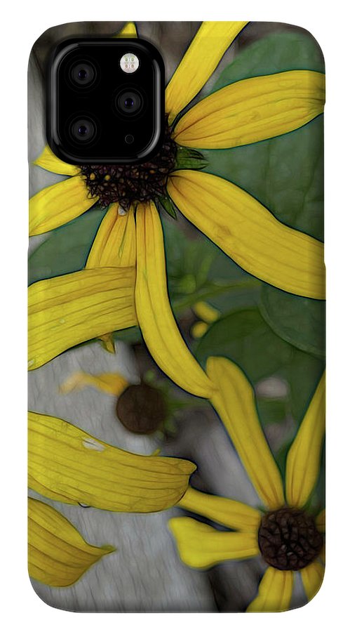 Yellow Cone Flower Close Up - Phone Case