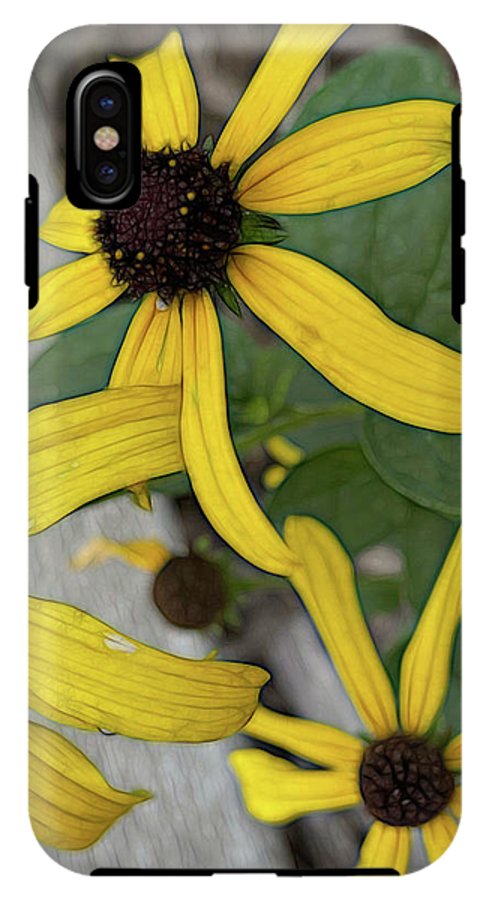 Yellow Cone Flower Close Up - Phone Case