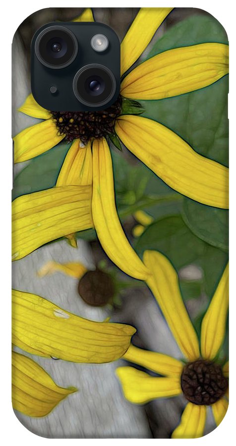 Yellow Cone Flower Close Up - Phone Case