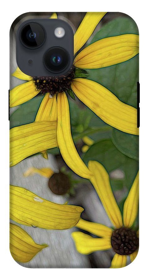 Yellow Cone Flower Close Up - Phone Case