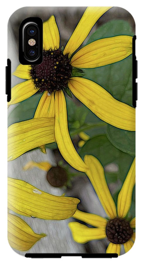 Yellow Cone Flower Close Up - Phone Case