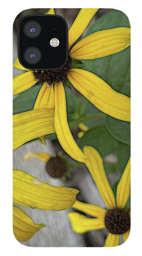 Yellow Cone Flower Close Up - Phone Case