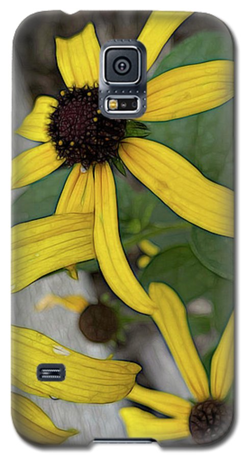 Yellow Cone Flower Close Up - Phone Case