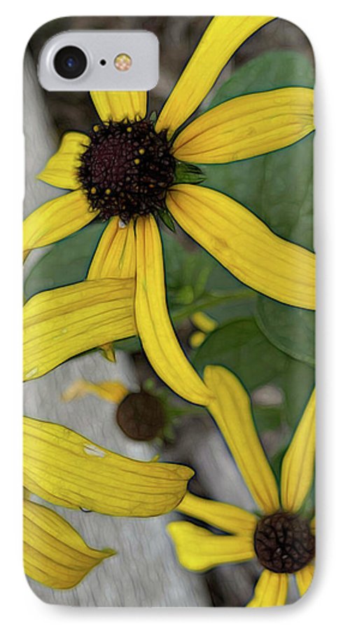 Yellow Cone Flower Close Up - Phone Case