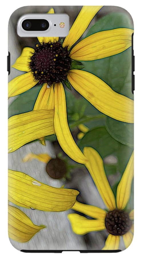 Yellow Cone Flower Close Up - Phone Case