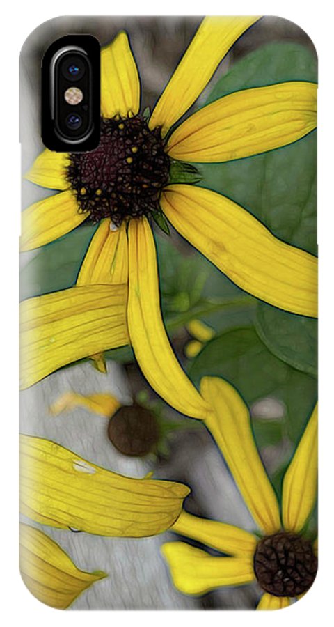 Yellow Cone Flower Close Up - Phone Case