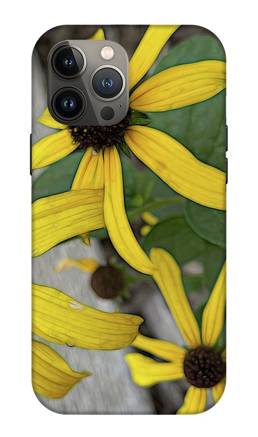 Yellow Cone Flower Close Up - Phone Case