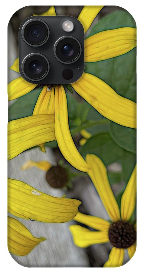 Yellow Cone Flower Close Up - Phone Case