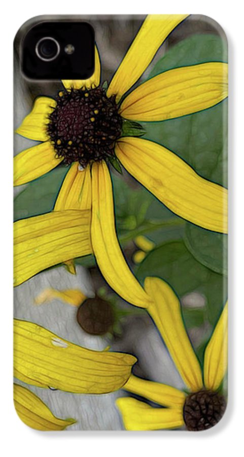 Yellow Cone Flower Close Up - Phone Case
